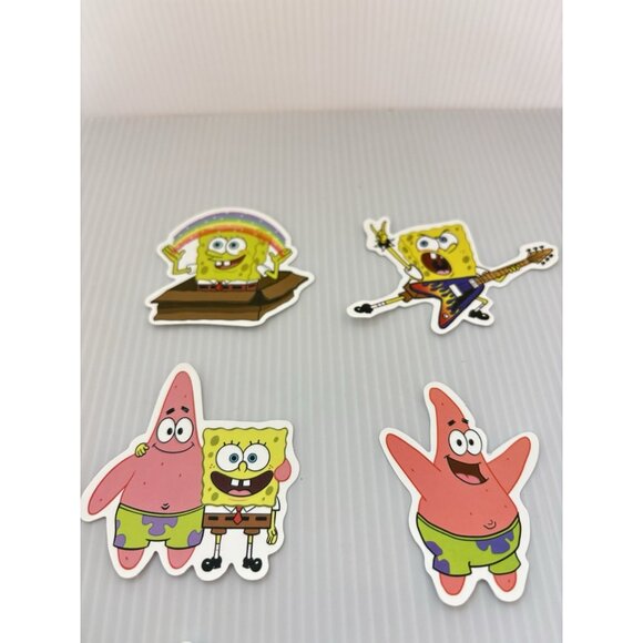 SpongeBob SquarePants 6pc Vinyl Stickers Lot Cartoon Water Bottle Laptop Decals - Picture 2 of 4